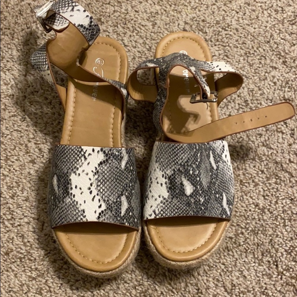 Snakeskin platforms